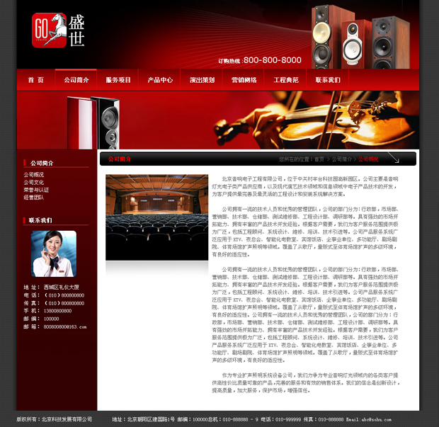 德国专业音响网站模板