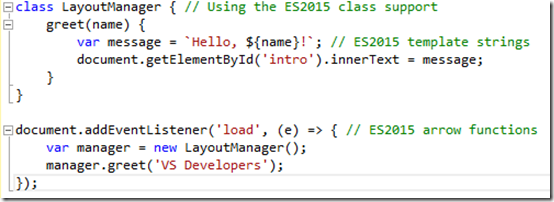 Visual Studio 2015еJavaScript༭仯